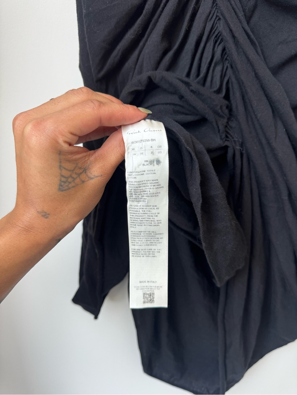 Rick Owens Black ‘Tunic’ Top - Picture 6 of 6